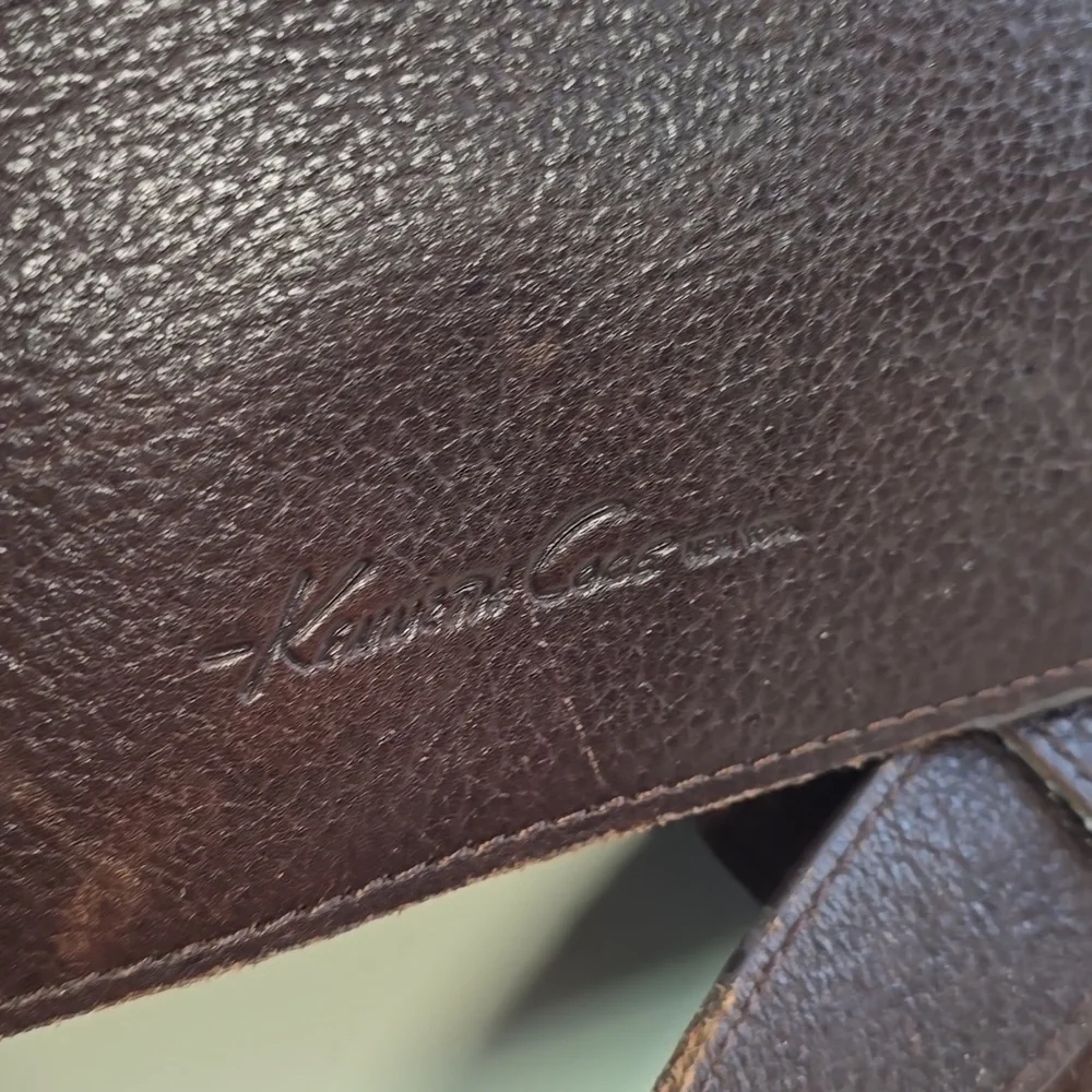 Kenneth Cole Brown Leather Messenger Bag